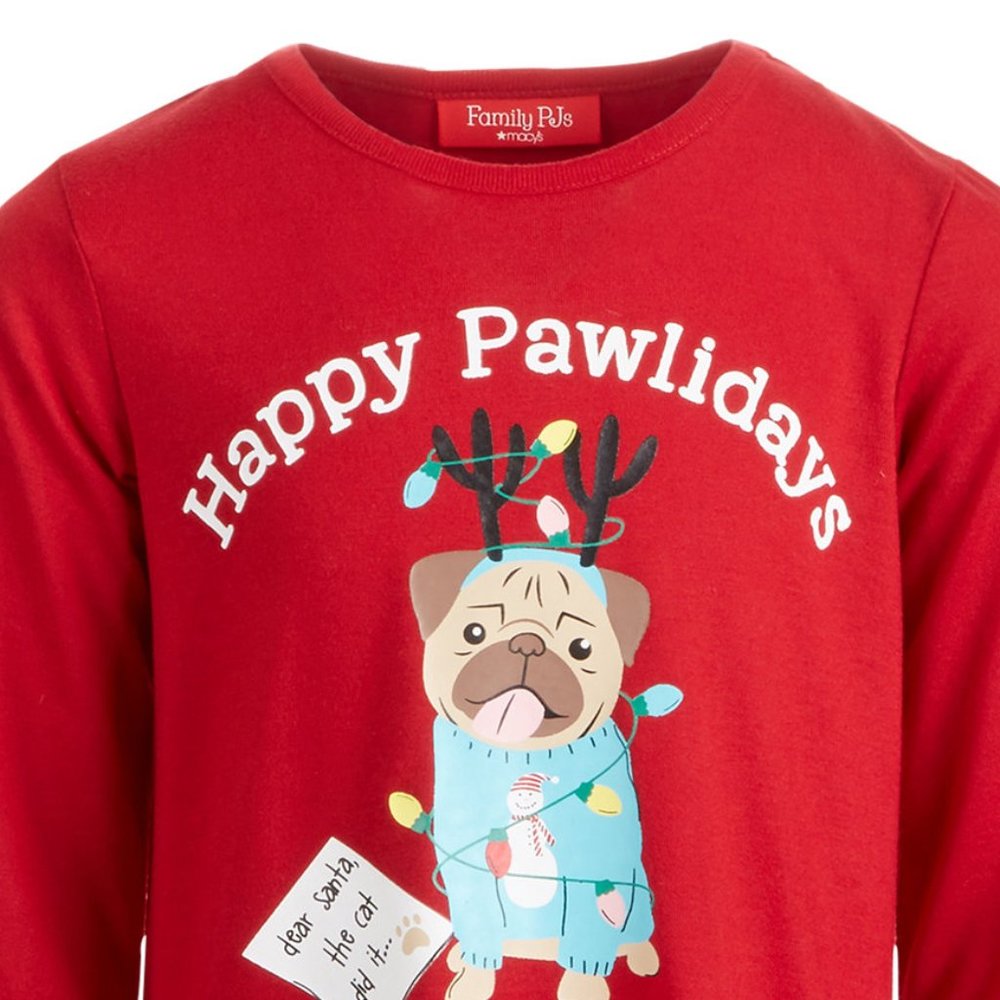 NWT Family Pajamas Girls Matching Nightgown Happy Pawlidays 2T 3T 4 5 6 7 8 - Picture 2 of 4